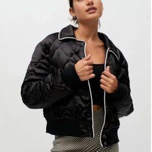 Urban Outfitters Satin Quilted Bomber XS